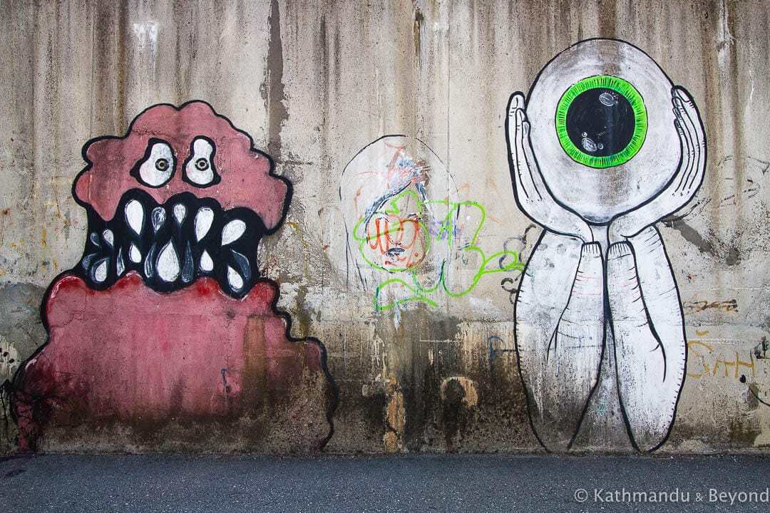 Street Art at HSK Zrinjski Stadium, Mostar, Bosnia and Herzegovina