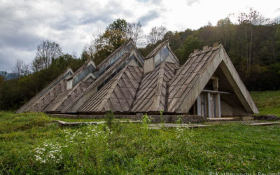 Memorial House, part of the Battle of Sutjeska Memorial Monument Complex in the Valley of Heroes