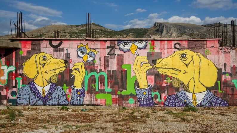 Street Art and Graffiti in Mostar, Bosnia & Herzegovina