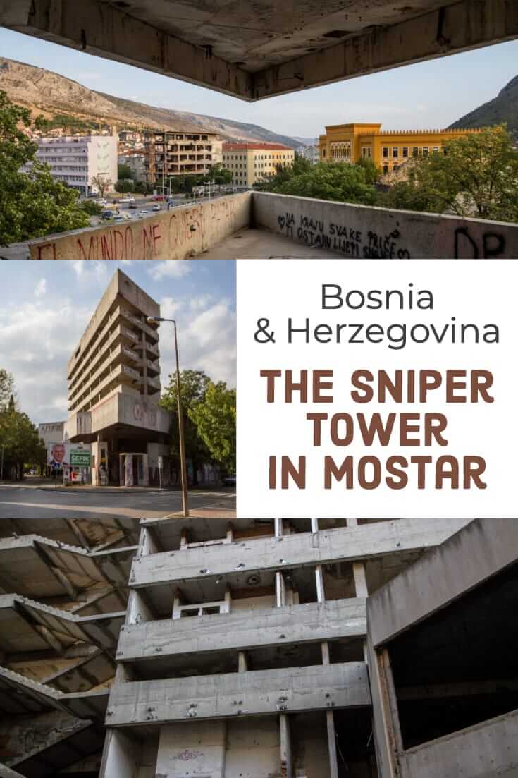 The Sniper Tower in Mostar, Bosnia and Herzegovina #snipertower #mostar #balkans #travel #formeryugoslavia #culture #history