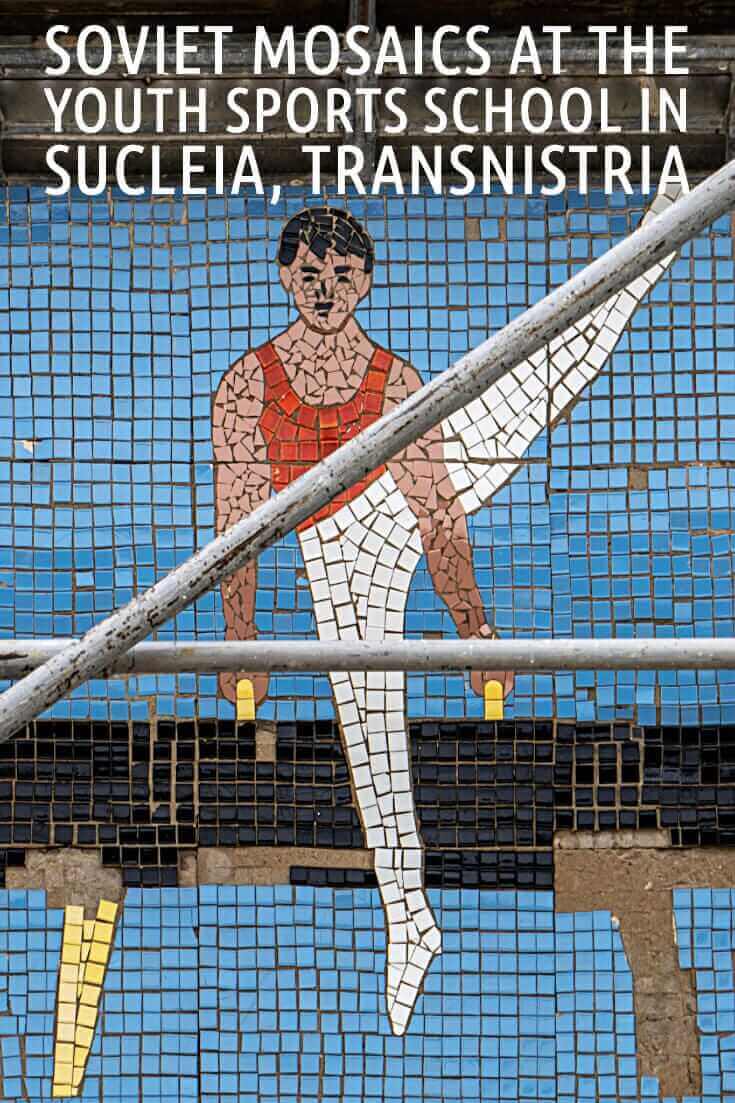 In photos - Soviet Mosaics at the Youth Sports School in Sucleia, Transnistria #travel #offthebeatenpath #moldova #europe #formerUSSR #Tiraspol #Sovietmosaics #gymnast