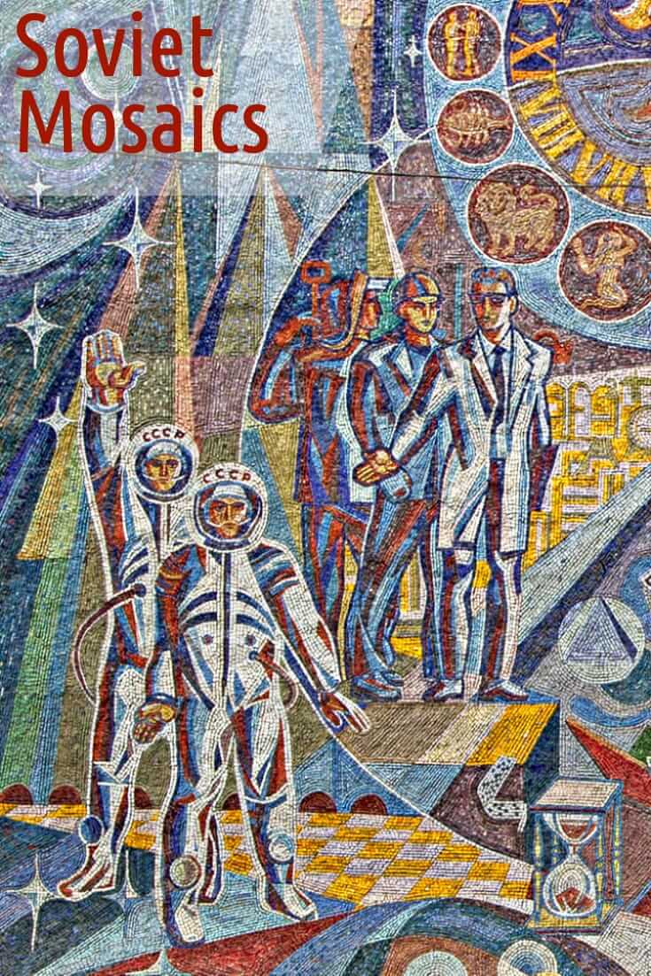 Photos of Soviet mosaics in the former USSR #sovietmosaics #travel #easterneurope #centralasia #mosasic