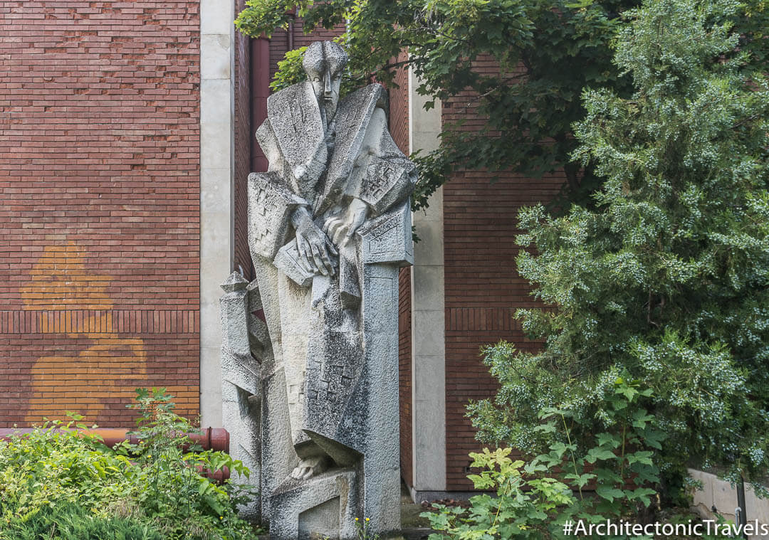 Monument to Stilian Chilingirov Shumen Regional Library Shumen Bulgaria