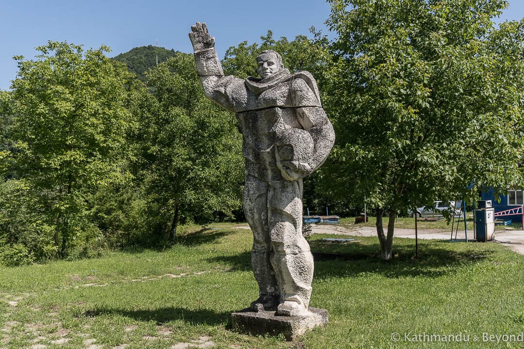 Monument to Yuri Gagarin Gabrovo Bulgaria-4