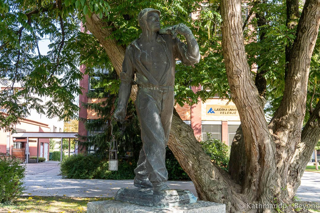 Miner Monument Tito Square Velenje Slovenia