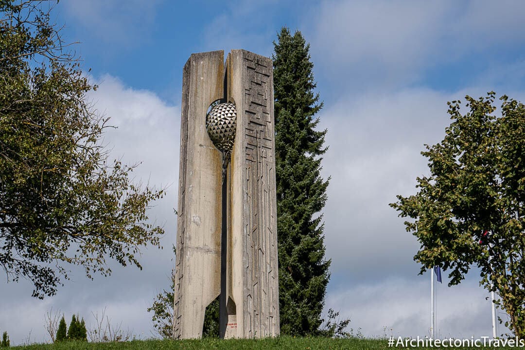 Monument to the Fallen on Roja Hill Mirna Slovenia