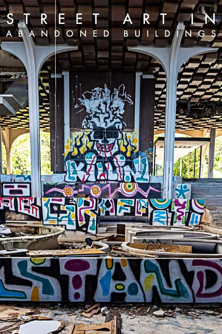 Street Art in Abandoned Buildings, a photo essay featuring urban art #urbex #streetart #graffiti #travel #abandonedhotel #croatia