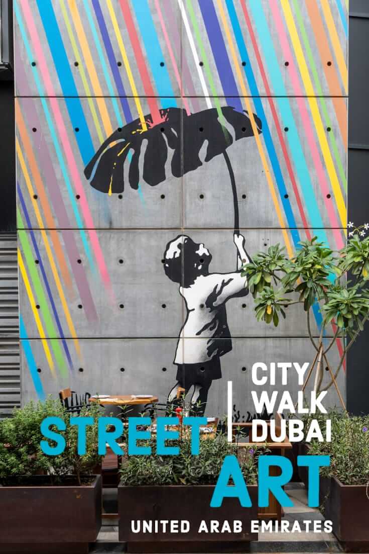 Amazing street art at City Walk Dubai in the United Arab Emirates #streetart #graffiti #travel #uae