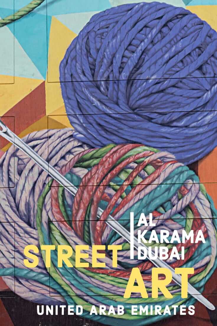 The best Dubai Street Art at Al Karama where colourful murals take over an entire street in the United Arab Emirates #streetart #graffiti #travel #uae