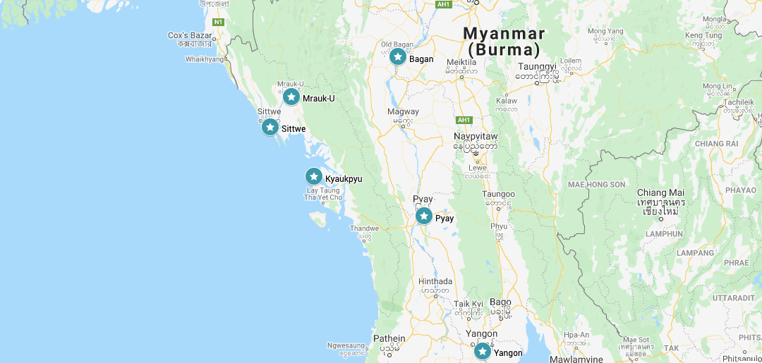 Back in the day Visiting Rakhine State in Myanmar (Burma) map