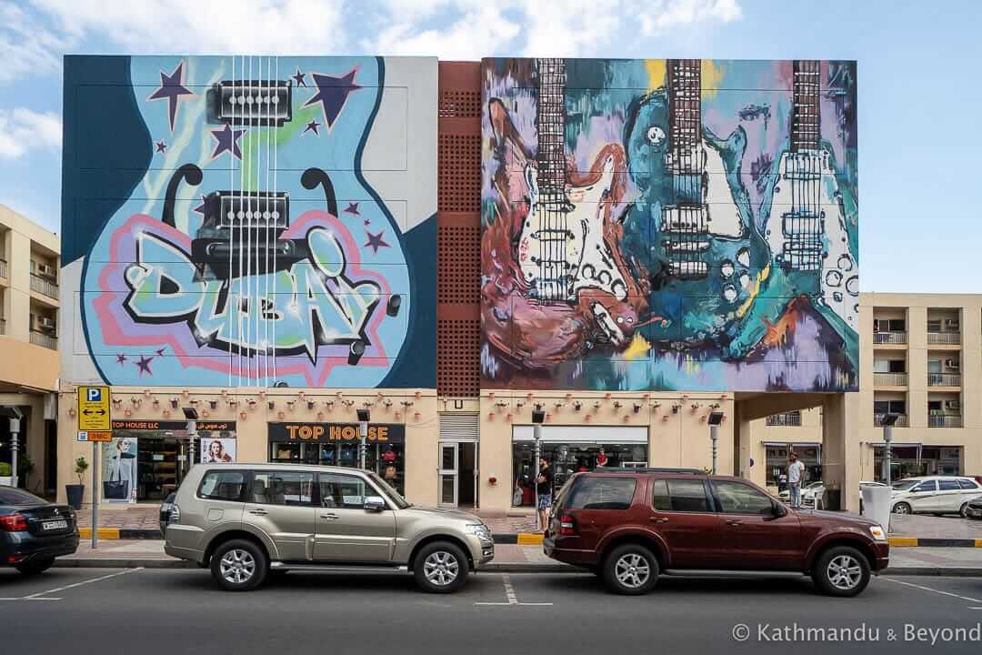 Guitar Hero by either @its.wazer OR @katun_ and @yumzone_ Al Karama Street Art Dubai United Arab Emirates