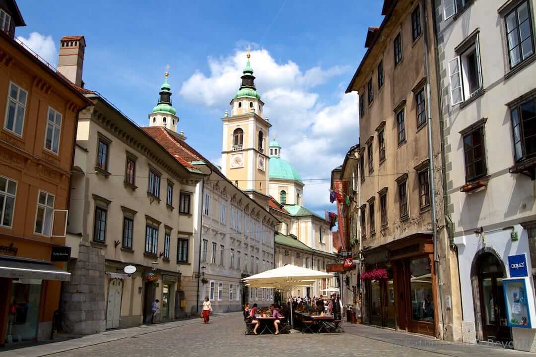 St. Nicholas's Church in Ljubljana Old Town, Slovenia