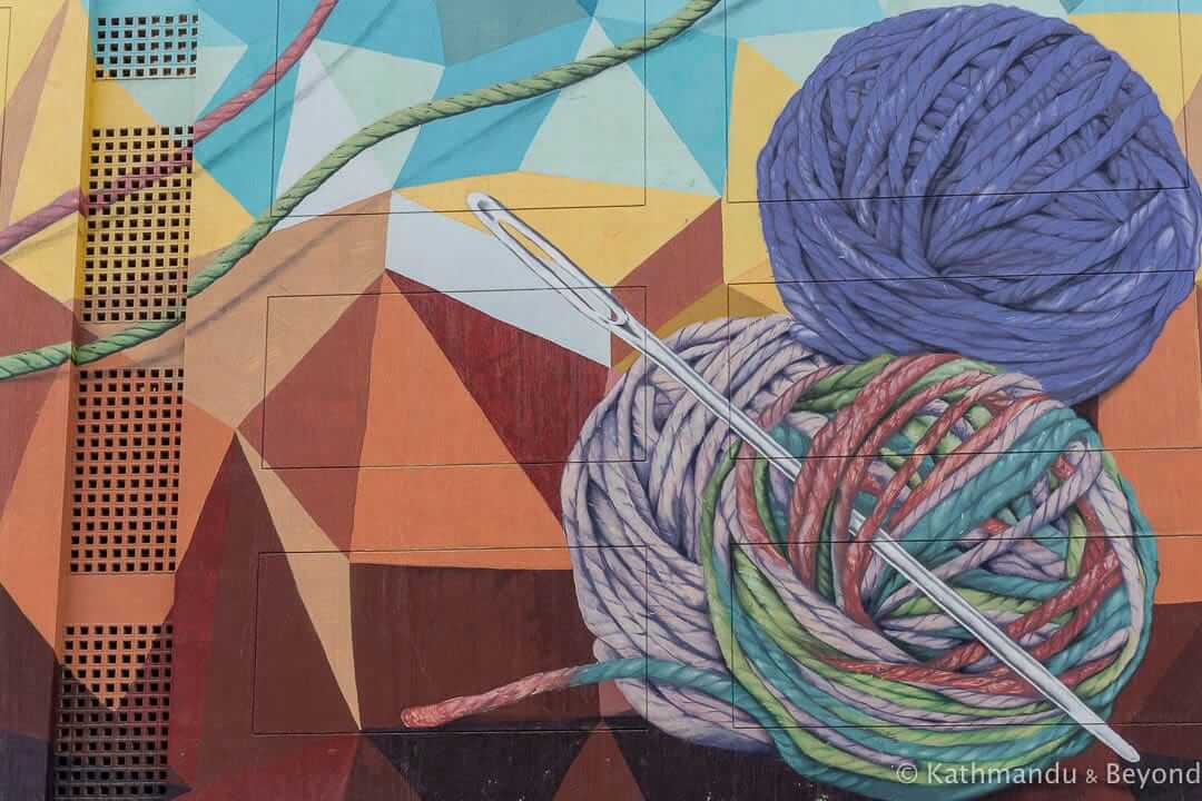 Wool Balls by @abdulrashade Al Karama Street Art Dubai United Arab Emirates