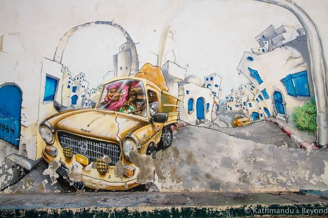 Artist - Nilko (France) street art in Djerbahood, Erriadh, Djerba island, Tunisia-47