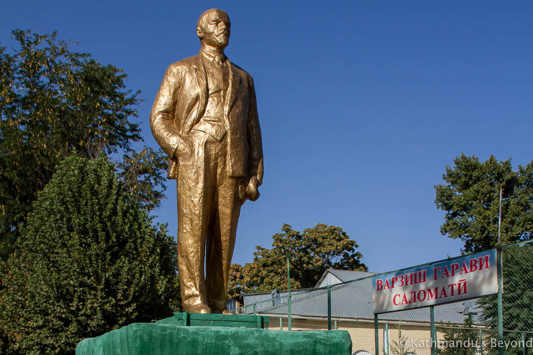 Lenin Statue Central Park Kulob Tajikistan-3-2
