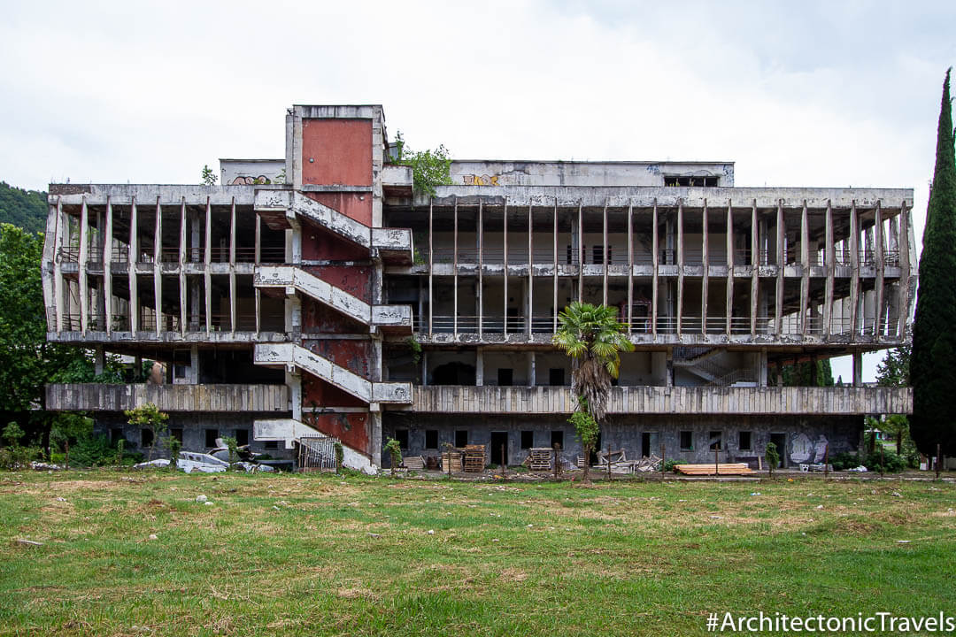 Unknown Hotel in Novy Afon, Abkhazia | Abandoned | Brutalist | Soviet architecture | former USSR