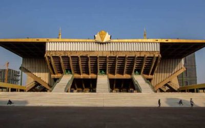 Distinctive Architecture in Phnom Penh, Cambodia