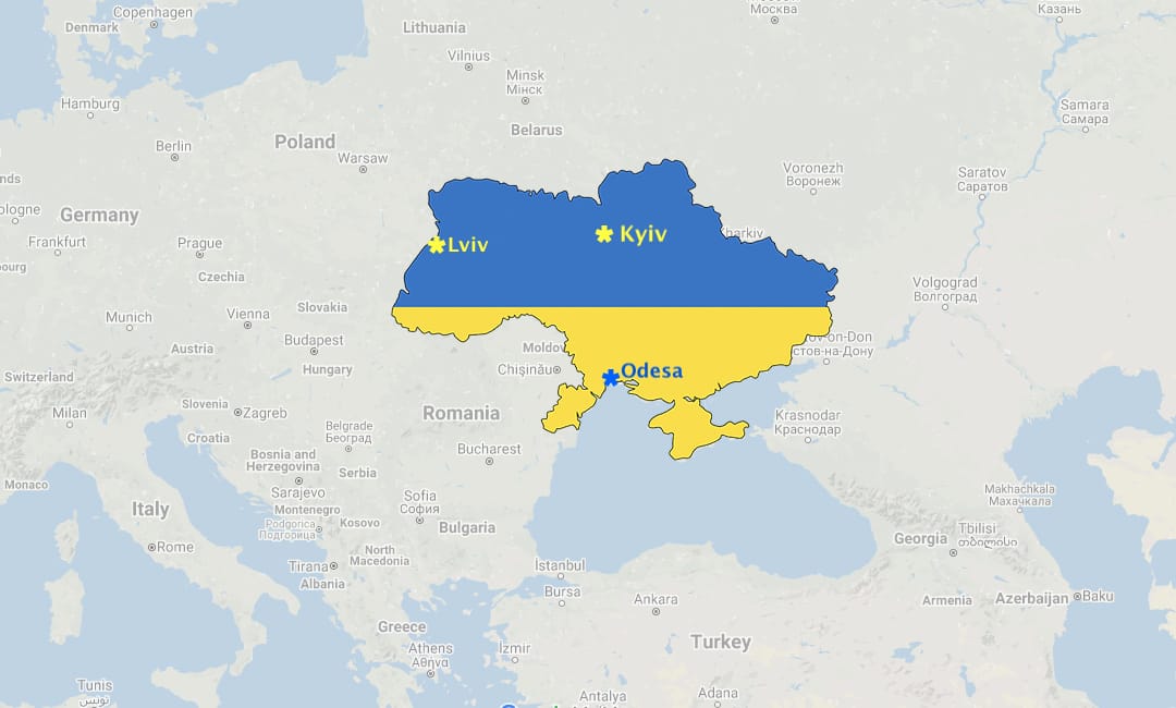 Ukraine location in Europe map - Travel tips for Ukraine