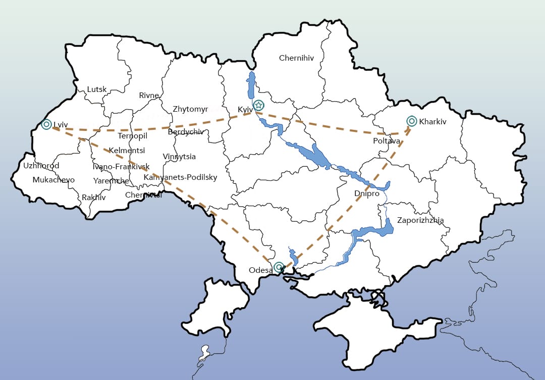 Ukraine by train Itinerary 2