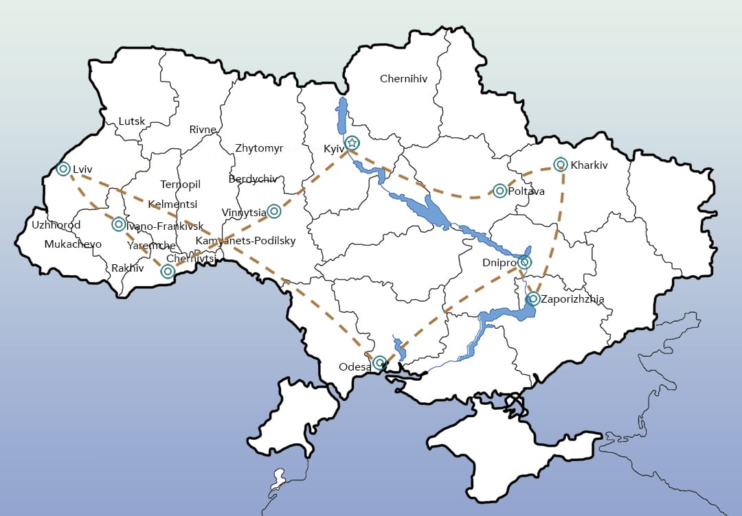 Ukraine by train Itinerary 3