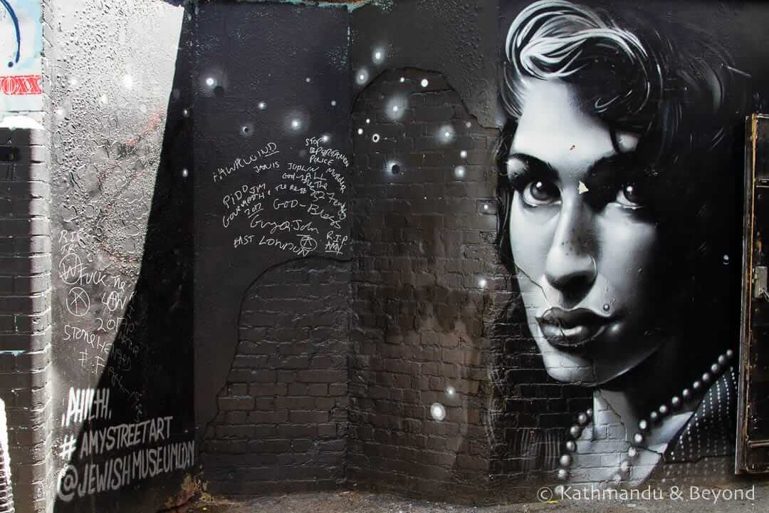 Amy Whitehouse Street Art by Philth in Camden Town London England-16