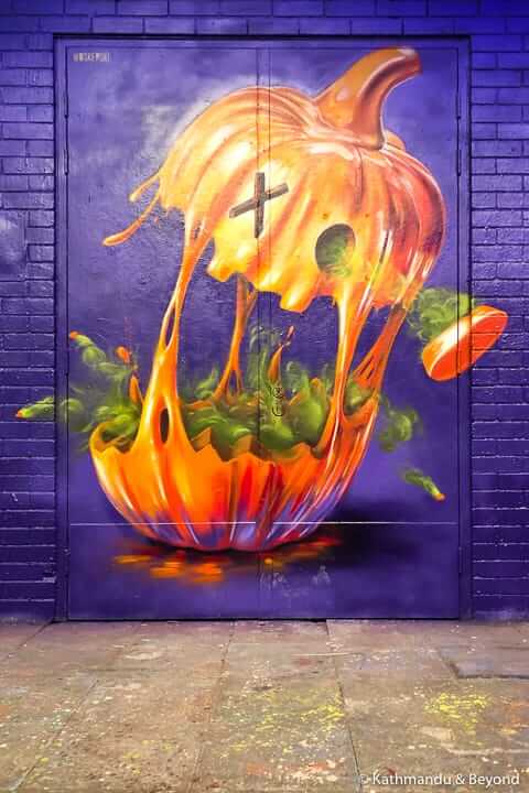 Leake Street graffiti tunnel for Halloween 1