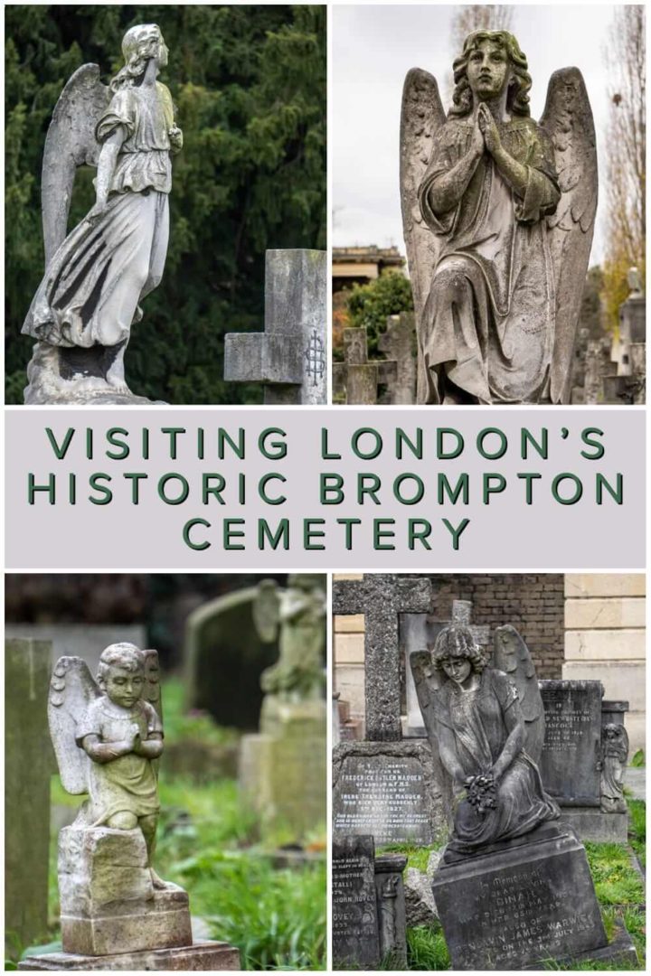 A photo essay and quick guide to Brompton Cemetery in Kensington. A historical graveyard that is one of London’s Magnificent Seven Cemeteries #England #tombstone #graveyard #UK