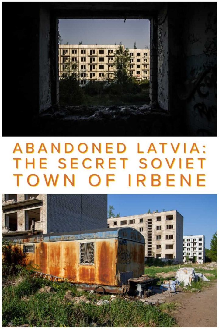 Abandoned Latvia - the secret Soviet town of Irbene. Our visit to a secret Soviet radio telescope and the former closed town of Irbene #travel #Baltics #BalticStates #URBEX