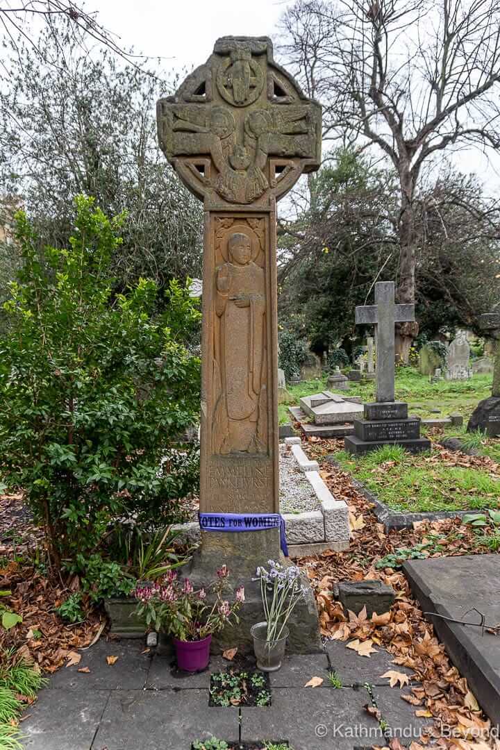 Emmeline Pankhurst Brompton Cemetery London England-60