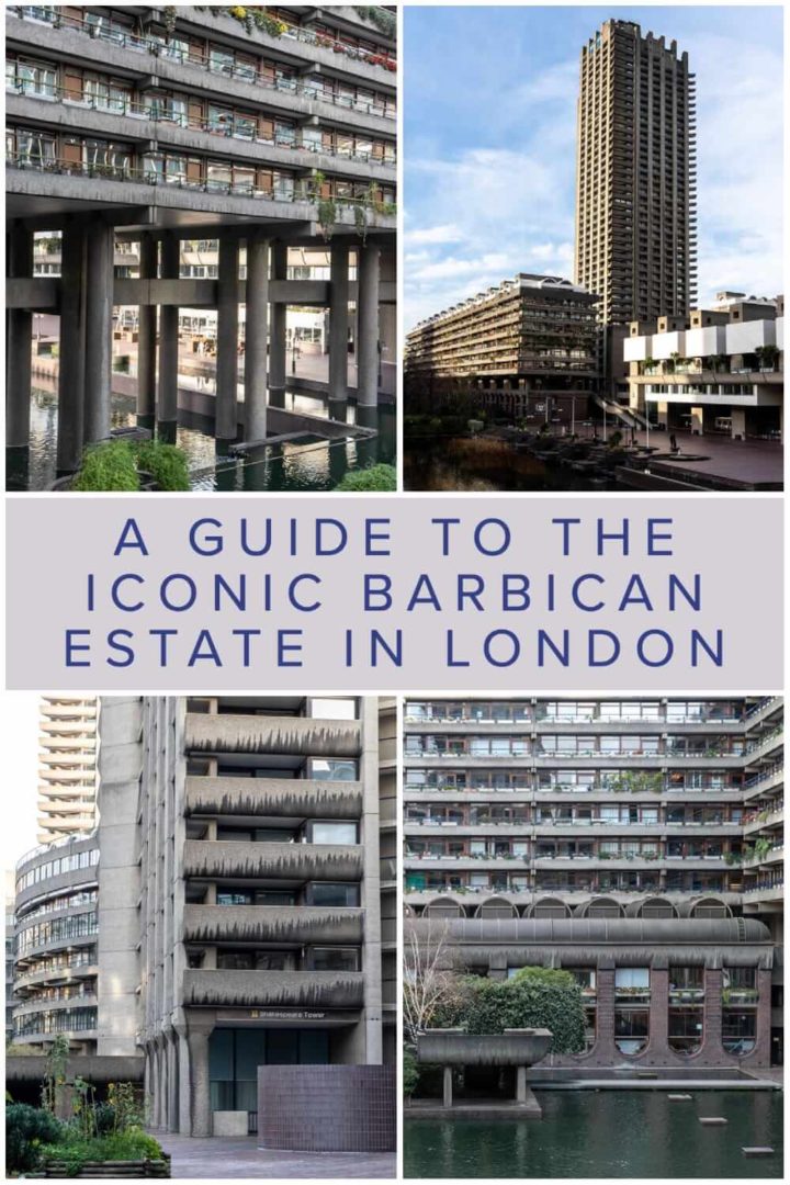 Architecture and history of the Barbican Estate and surrounds in the City of London including the Barbican Centre and Golden Lion Estate #UK #England #Brutalism #modernism