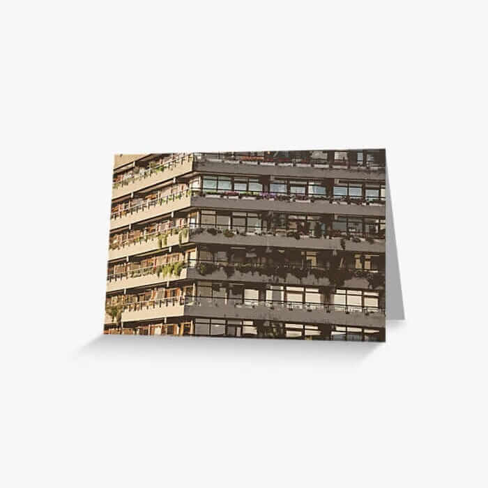 Barbican Estate Close-up, London Brutalism (ii)-67246889-greeting-card