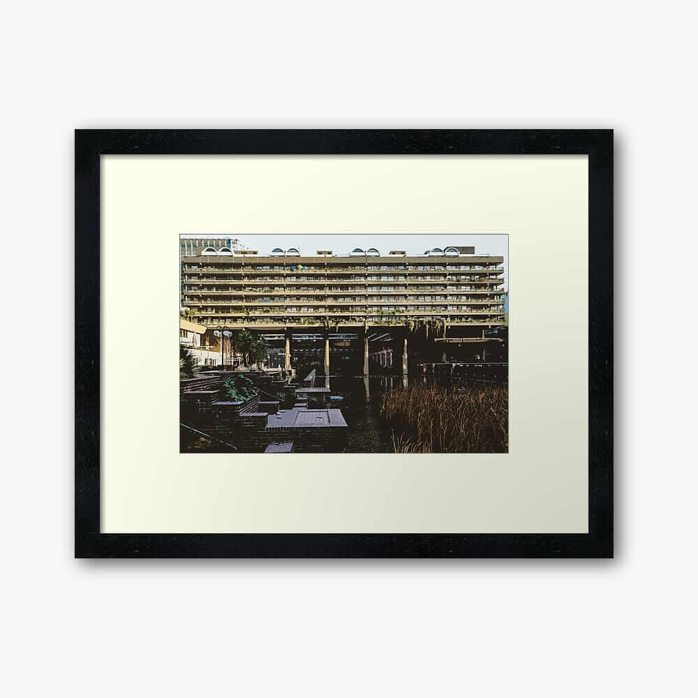 Barbican Estate Gilbert House, London Brutalism -67311782-framed-art-print
