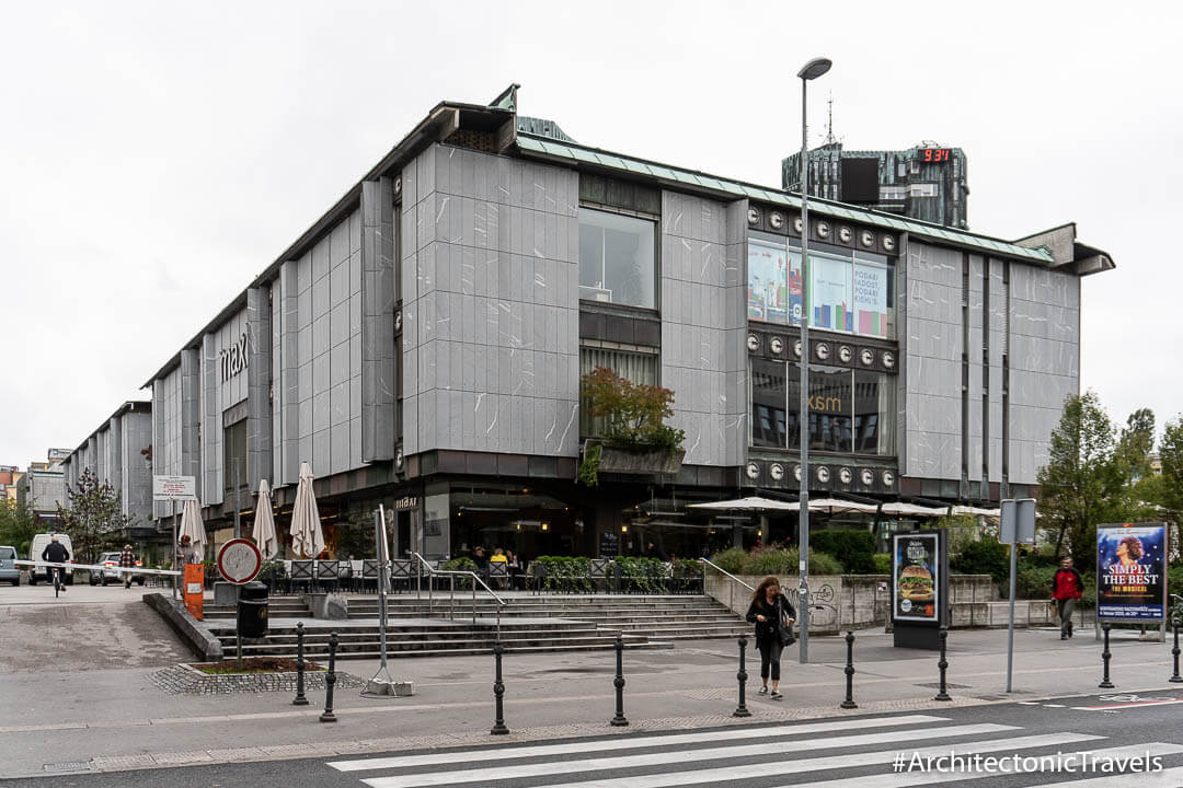 Maxi Department Store (Republic Square) in Ljubljana, Slovenia | Modernist | Socialist architecture | former Yugoslavia