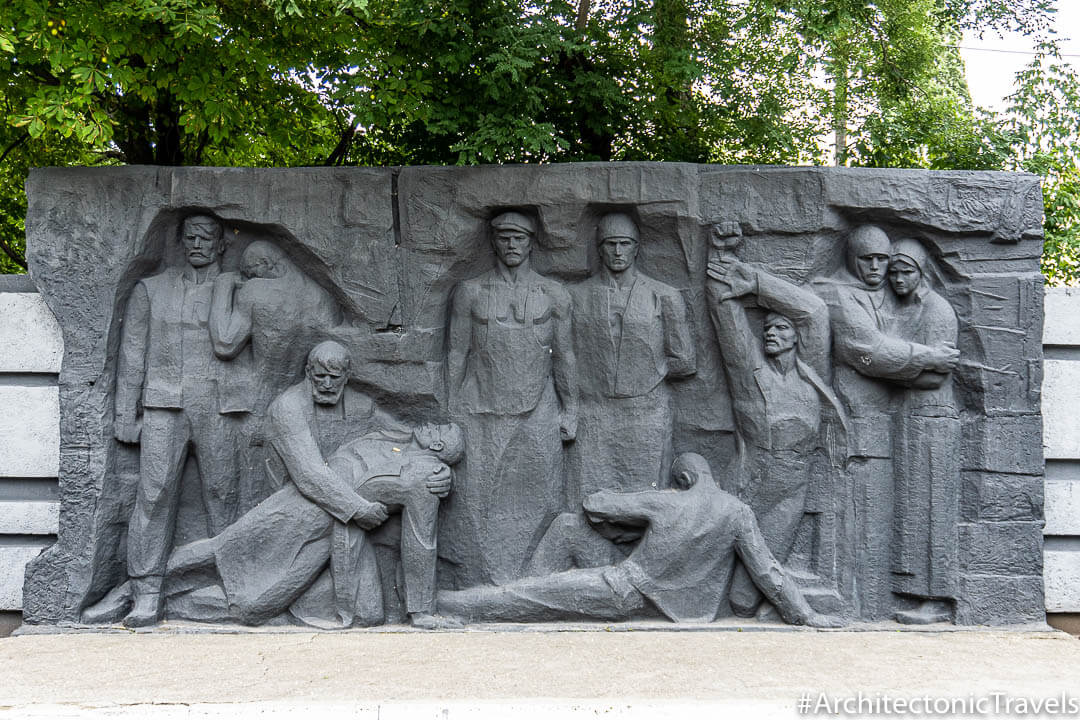 Memorial Black Fence (Memorial to the Revolutionary, Military and Labour Glory of Railway Workers) Bendery (Bender) Transnistria