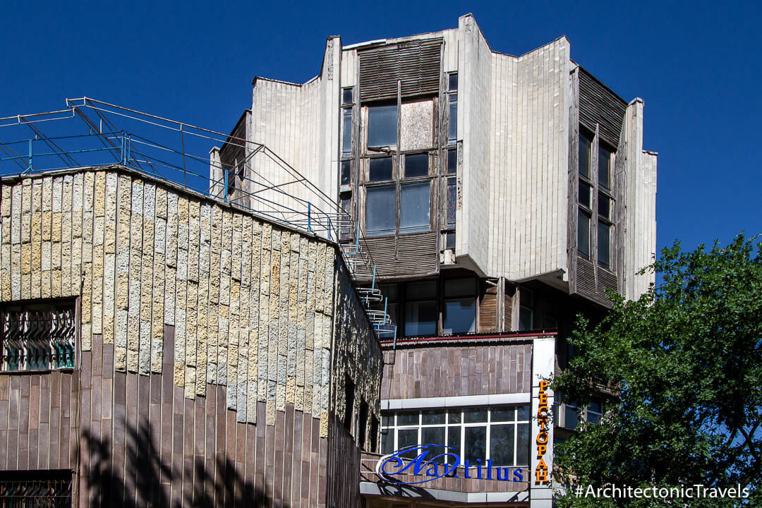 Restaurant Mayak in Dnipro, Ukraine | Brutalist | Soviet architecture | former USSR