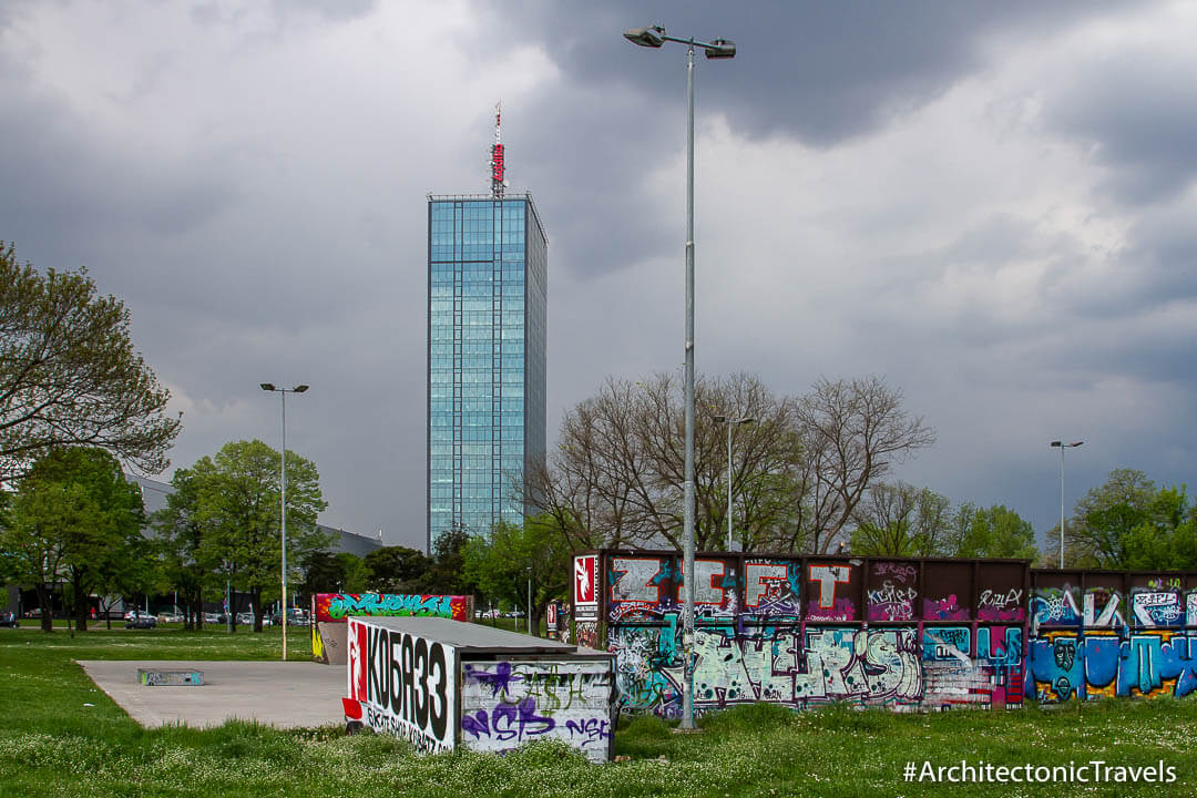 Ušće Tower in Belgrade, Serbia | Modernist | Socialist architecture | former Yugoslavia