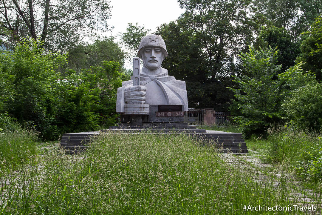 Monument to the Great Patriotic War Chemical Factory Workers' Park Vanadzor Armenia-6