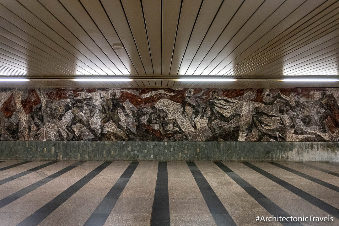 “Battle of Sokolovo” (Florenc Metro Station) in Prague, Czech Republic | Communist artwork | former Eastern Bloc
