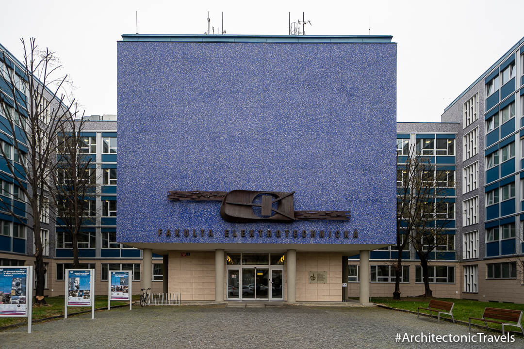 Faculty of Electrical Engineering (Czech Technical University) in Prague, Czech Republic | Mosaic | Communist artwork | former Eastern Bloc