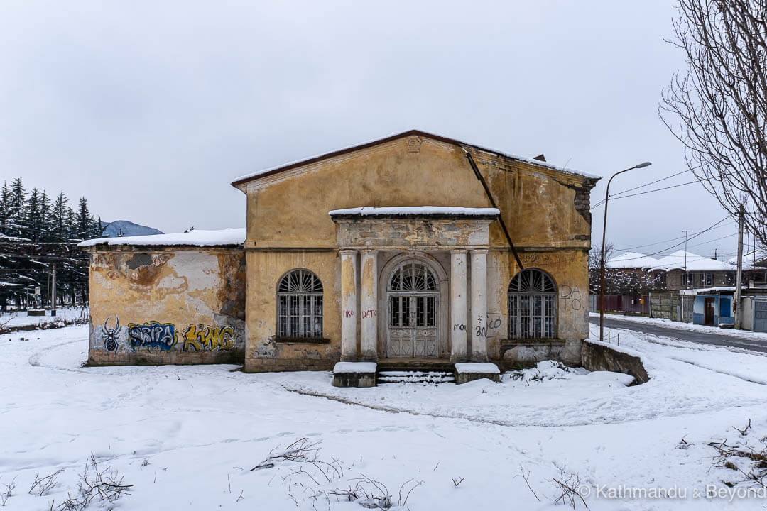 Former Railway Building  in Zestafoni, Georgia | Stalinist Empire style | Soviet architecture | former USSR