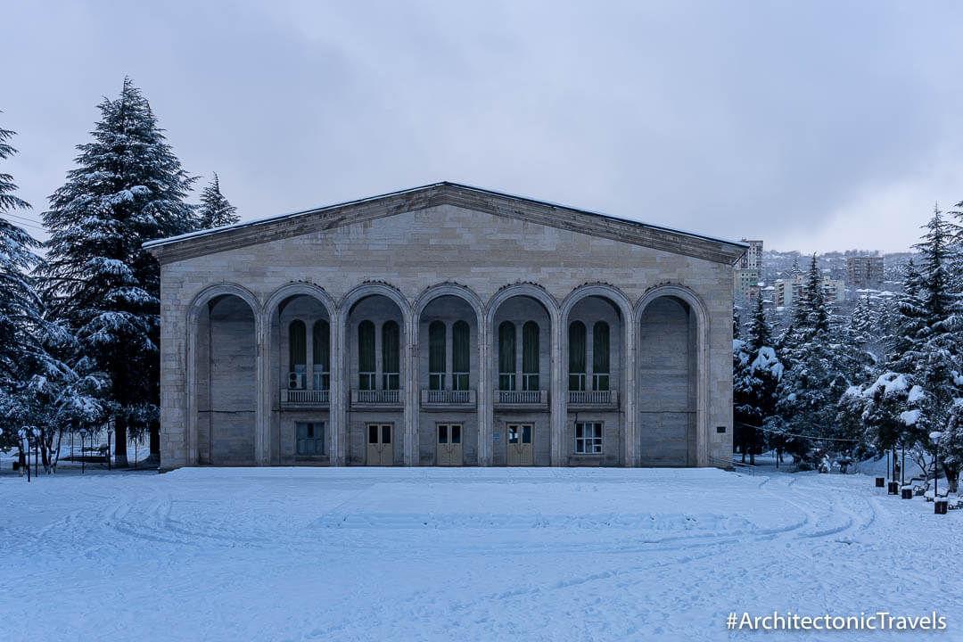 Palace of Culture (Culture Centre) in Chiatura, Georgia | Stalinist Empire style | Soviet architecture | former USSR
