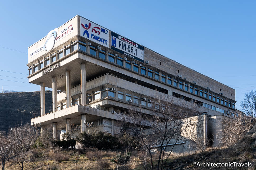 Radio Computing Centre (former Transcaucasia Power Control Centre/Managing Computing Centre of the United Board of Energy System of Transcaucasia) in Tbilisi, Georgia | Modernist | Soviet architecture | former USSR