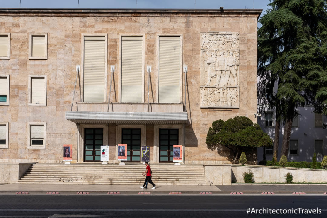 Council of Ministers (former Central Committee of Communist Party of Albania/Lieutenancy Palace) in Tirana, Albania | Modernist Architecture | Communist artwork | former Eastern Bloc