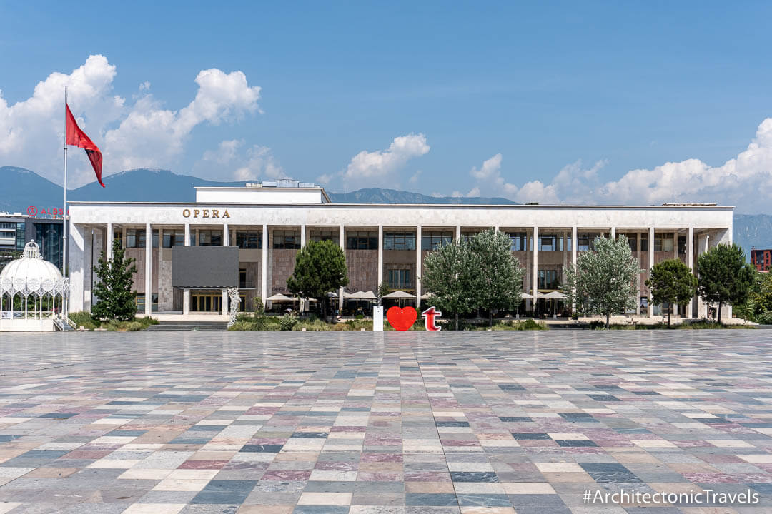 Palace of Culture (National Theatre of Opera and Ballet of Albania) in Tirana, Albania | Modernist | Communist architecture | former Eastern Bloc