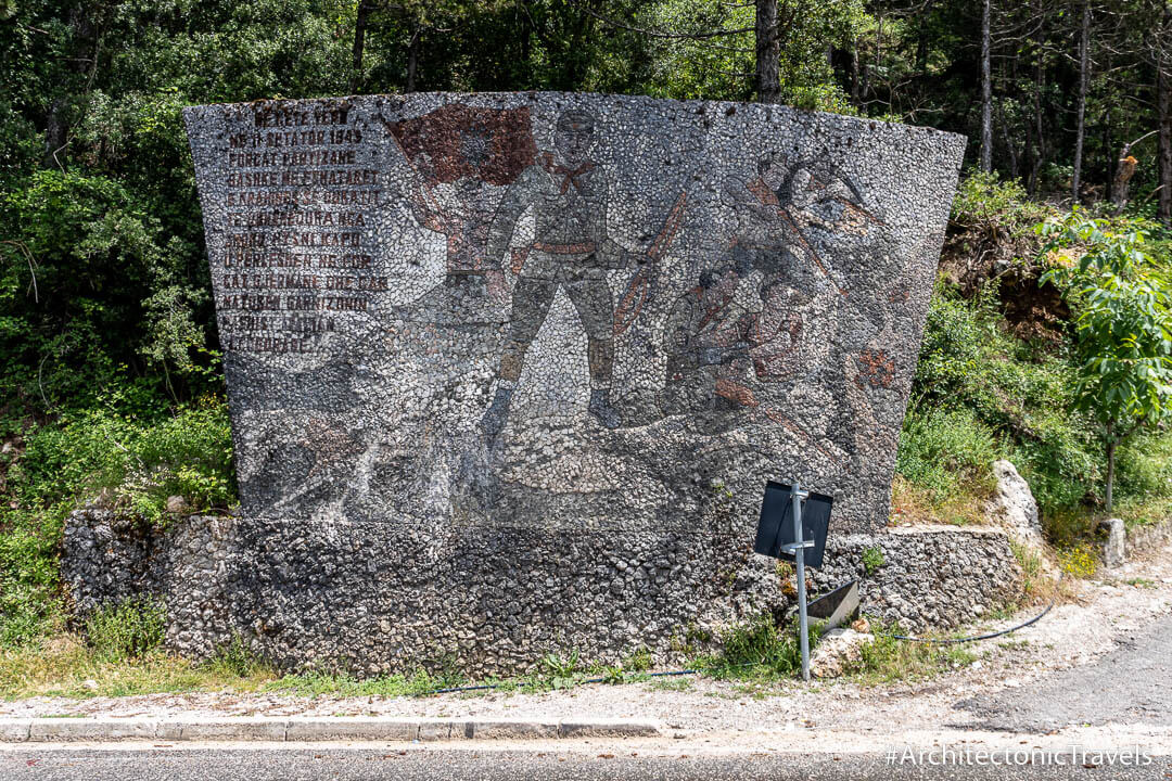 Partisan Memorial  in Dukat (Llogara Pass), Albania | Communist artwork | war memorial | former Eastern Bloc